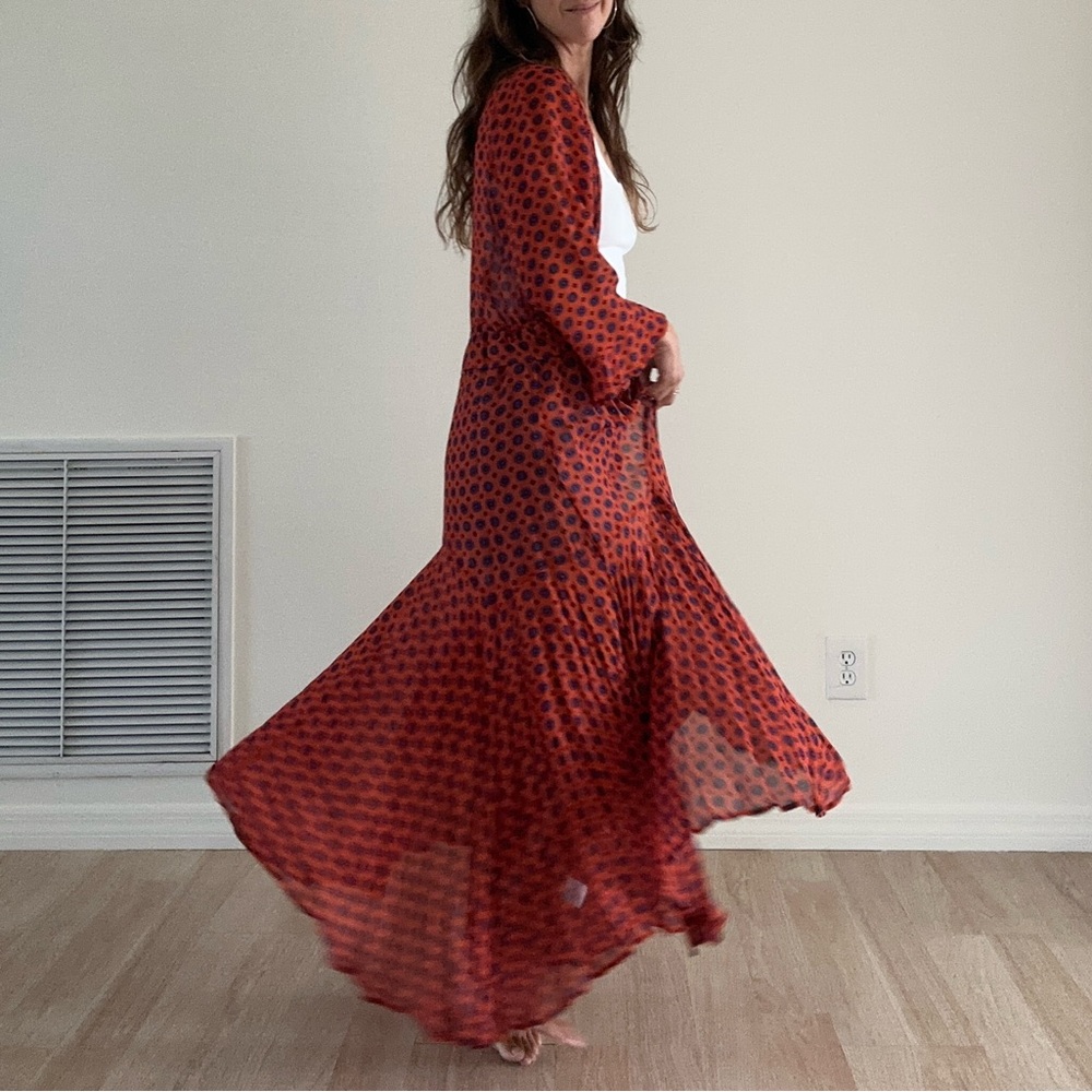 Free People Red and Blue Jacket Dress - Picture 4 of 7
